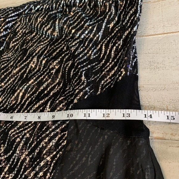 Linda USA, Sequence Zebra Sheer Strapless Tube Top Retro Y2K 90’s Mini Dress - Picture 6 of 7